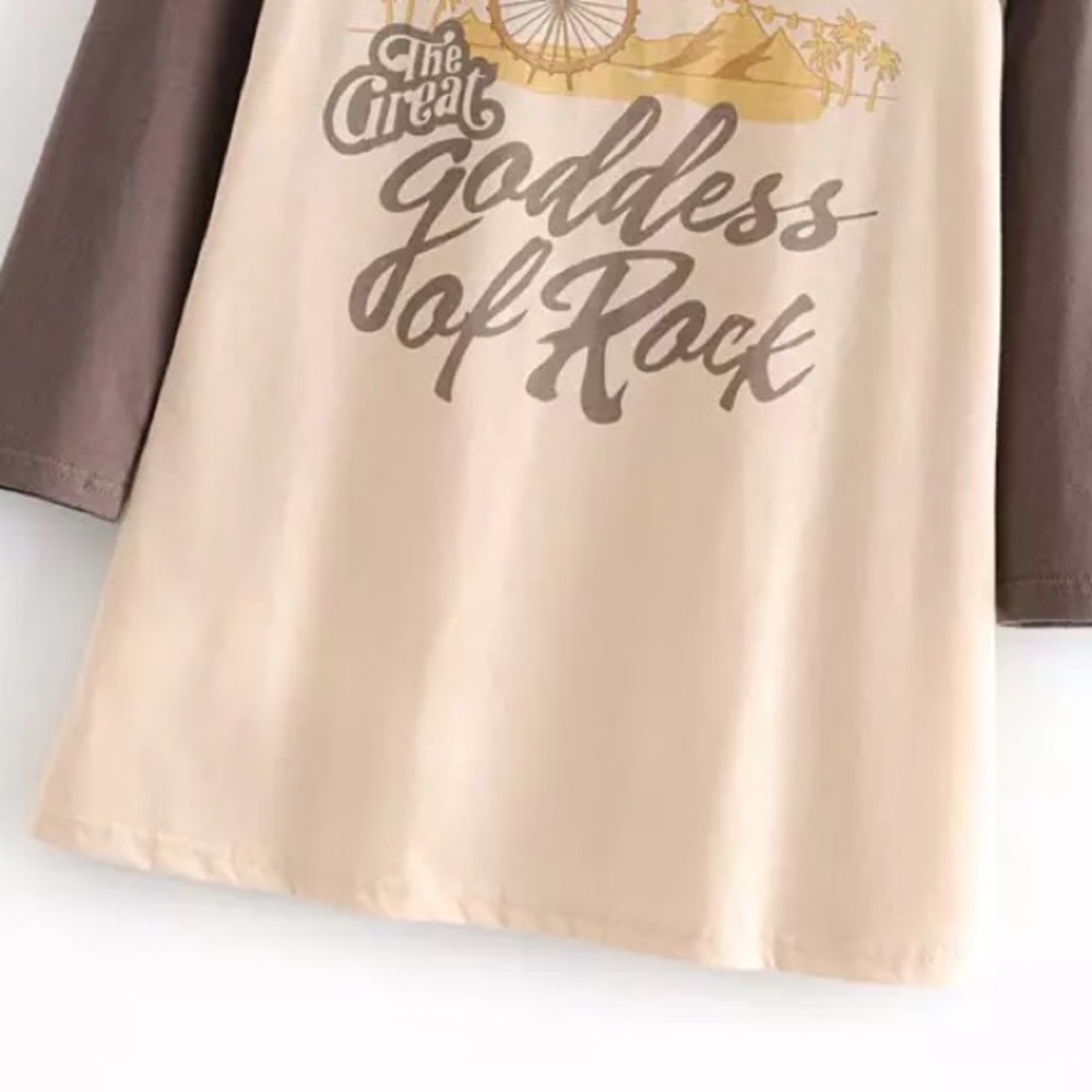 Bohemian Vintage The Goddess Of Rock Raglan Tee - Picture 7 of 11